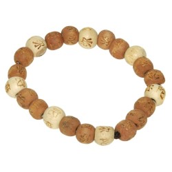 Lucky Karma Bois - Bracelet bois naturel / marron