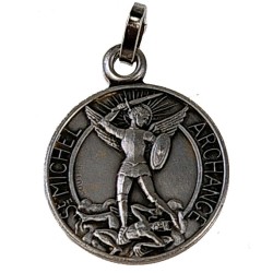 Médaille St Michel argentée