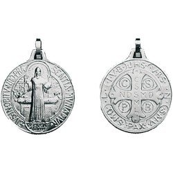 Médaille de St Benoît argentée