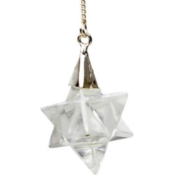  Pendule Merkaba - Cristal de Roche 