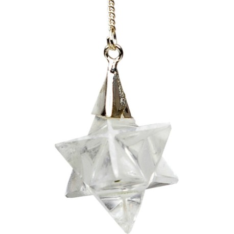  Pendule Merkaba - Cristal de Roche 