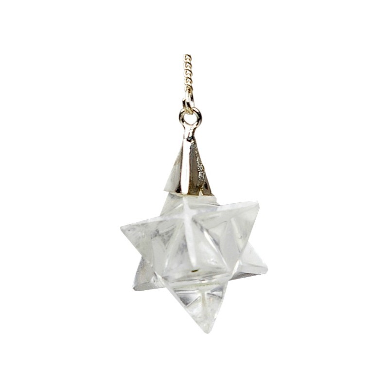  Pendule Merkaba - Cristal de Roche 