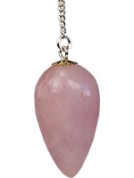  Pendentif Goutte en Quartz rose 