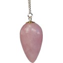  Pendentif Goutte en Quartz rose 