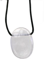  Pendentif pierre ovale percée - Cristal de roche 