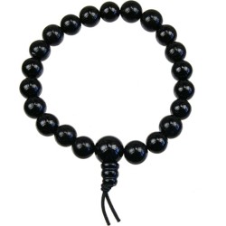  Bracelet mala tibétain - Tourmaline noire 