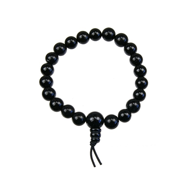  Bracelet mala tibétain - Tourmaline noire 