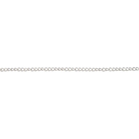  Chaîne maille gourmette Métal argenté - 45 cm 