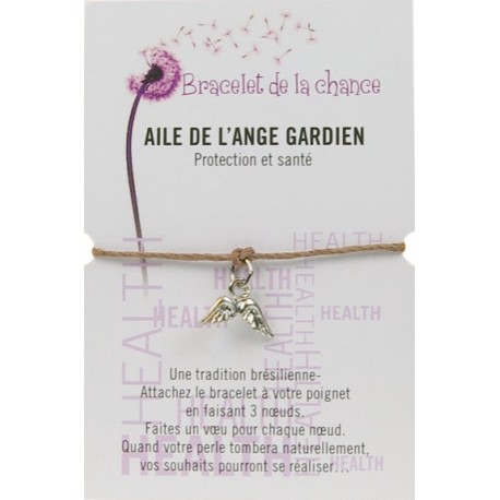  Bracelet de la chance - Aile de l'ange gardien 