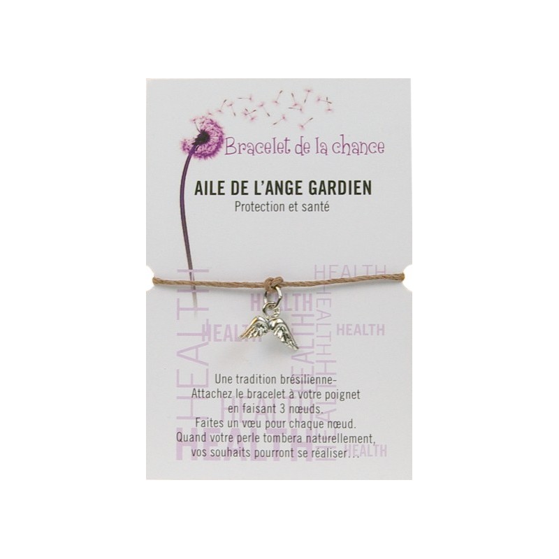  Bracelet de la chance - Aile de l'ange gardien 