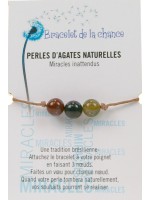  Bracelet de la chance - Perles d'Agates Naturelles 