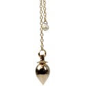  Pendule goutte dorée avec collerette 
