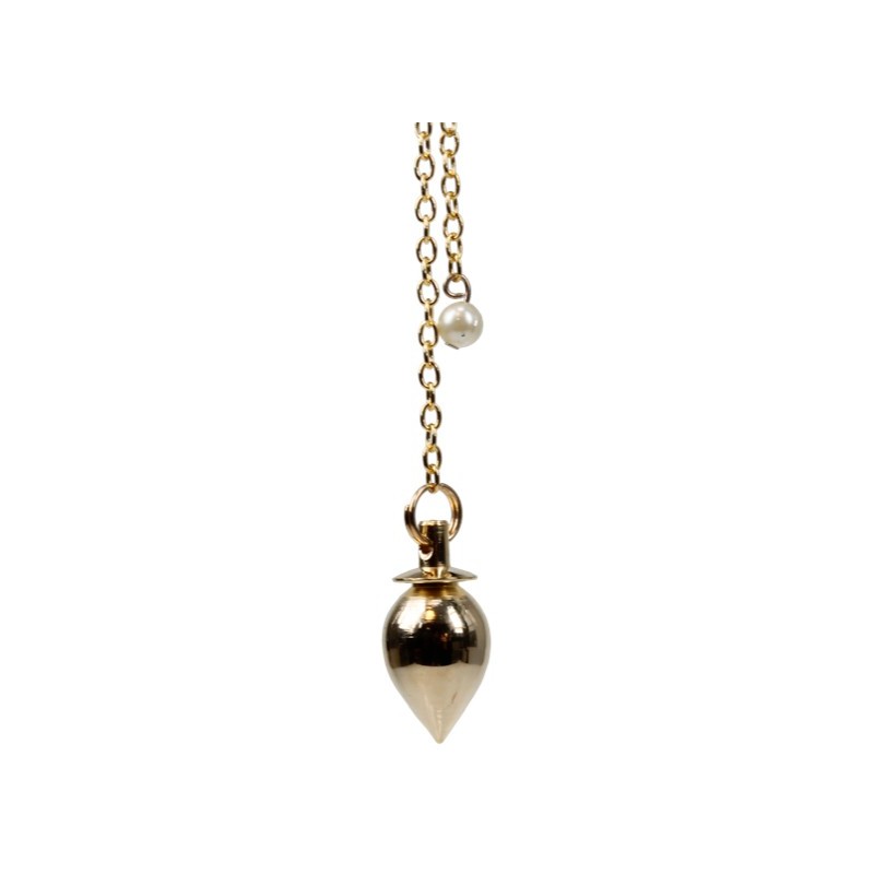  Pendule goutte dorée avec collerette 