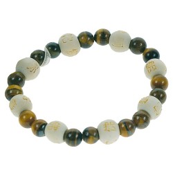 Bracelet perles de karma - Oeil de tigre