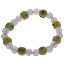  Bracelet perles de karma - Quartz rose 