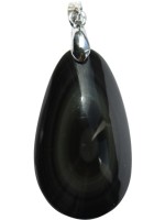 Pendentif Obsidienne Oeil Céleste - pierre percée