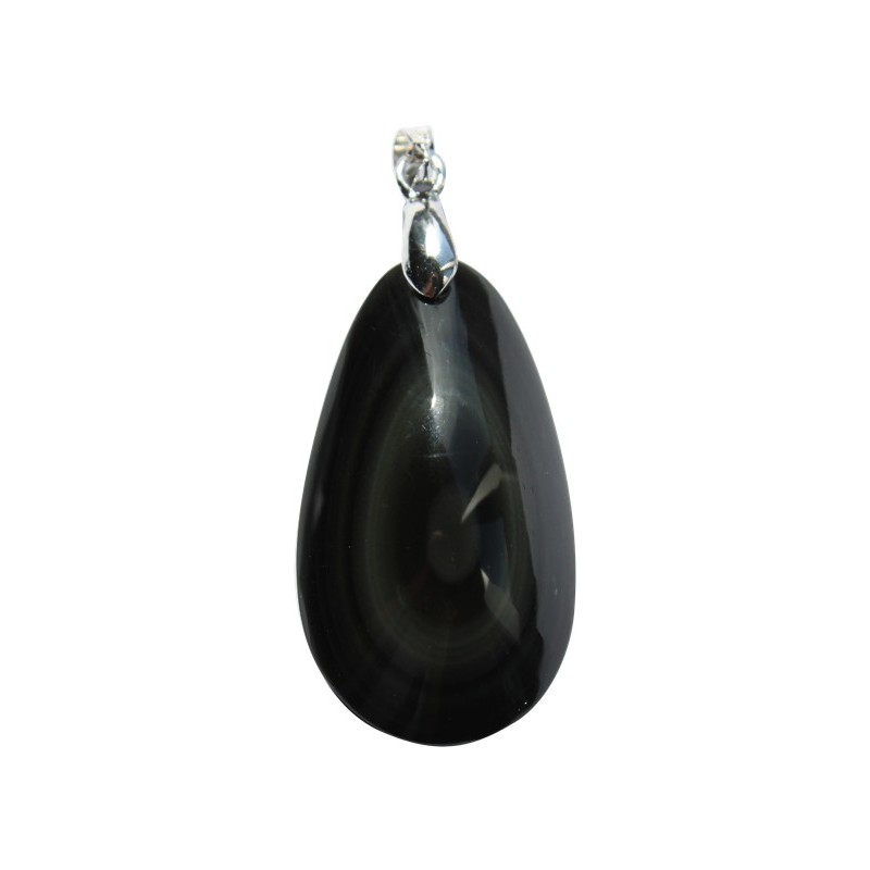 Pendentif Obsidienne Oeil Céleste - pierre percée