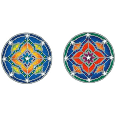 Autocollant Attrape Soleil : Mandala Petit Modèle - Lot de 2