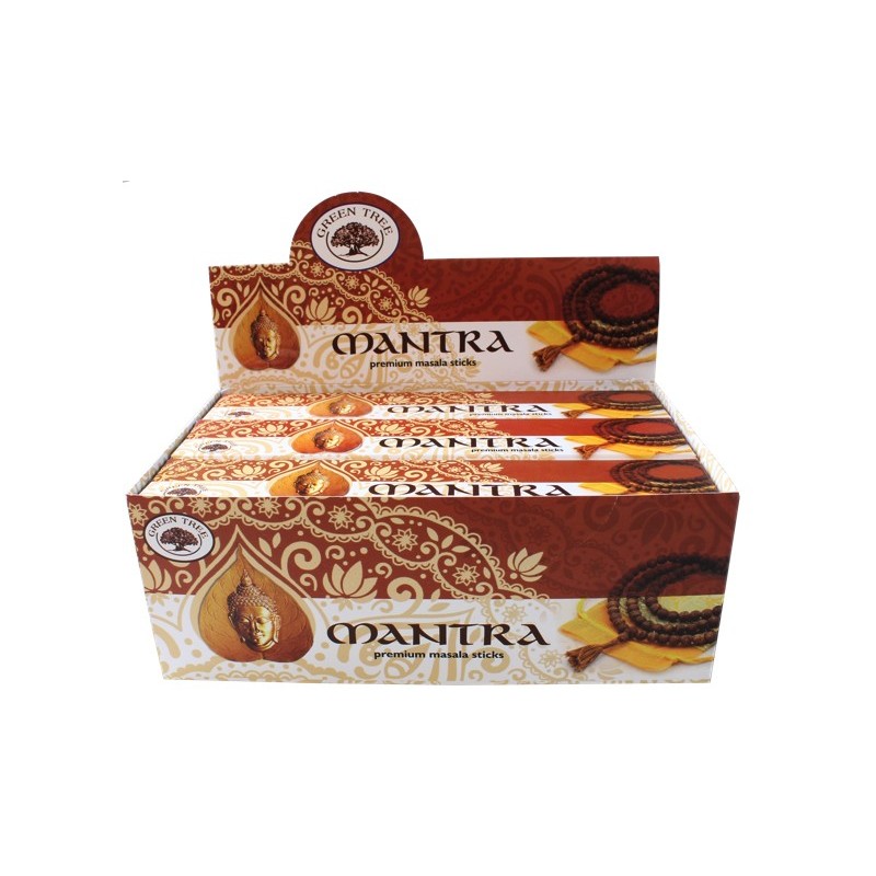 Encens Green Tree Mantra Natural 15 grammes - Lot de 12