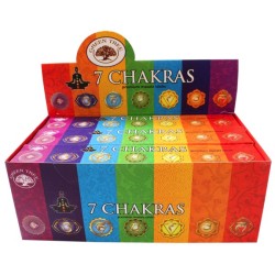 Encens Green Tree 7 Chakras 15 grammes - Lot de 12