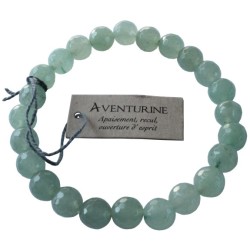 Bracelet pierres rondes facettées Aventurine - lot de 3