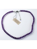 Collier Améthyste perles rondes 6 mm