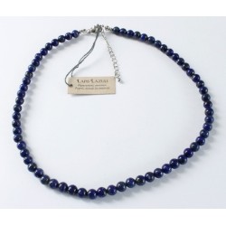 Collier Lapis Lazuli perles rondes 6 mm