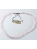 Collier Quartz rose perles rondes 6 mm