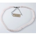 Collier Quartz rose perles rondes 6 mm