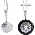 Porte donut fleur de vie métal argenté - Lot de 2 pcs