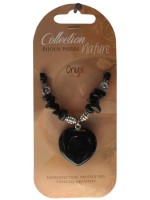 Collier pendentif coeur et perles baroques - Onyx - lot de 6
