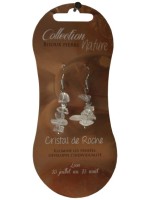 Boucles d'oreille pierres baroques - Cristal de roche - lot de 6