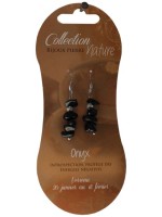 Boucles d'oreille pierres baroques - Onyx - lot de 6