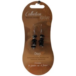 Boucles d'oreille pierres baroques - Onyx - lot de 6