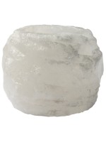 Bougeoir cristal de sel blanc - roc 400 gr