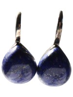 Boucles d'oreille pierre bombée Lapis Lazuli
