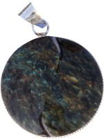 Pendentif yin yang obsidienne manta huichol - modèle rond