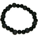  Bracelet perles de karma - Onyx / Bois Noir 