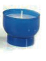  Lot de 10 Veilleuses votives - 6H - Bleues 