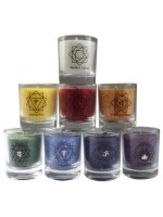 Bougie des chakras + Lotus Blanc - Lot de 8