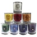 Bougie des chakras + Lotus Blanc - Lot de 8