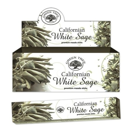 Encens Green Tree White Sage 15 grammes - Lot de 12