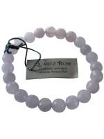 Bracelet pierres rondes facettées Quartz rose - lot de 3