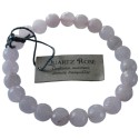 Bracelet pierres rondes facettées Quartz rose - lot de 3