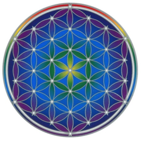 Autocollant Attrape Soleil : Fleur de Vie - Flower of Life Mandala