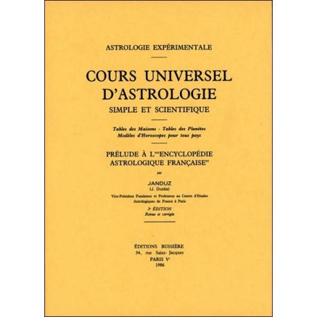 Cours universel d'astrologie simple et scientifique