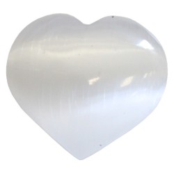 Coeur en Sélénite Blanc