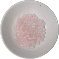 Perles Quartz Rose 4 mm - Sachet de 100 perles