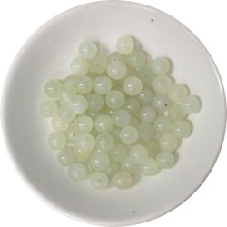 Perles Jadéite 6 mm - Sachet de 66 perles