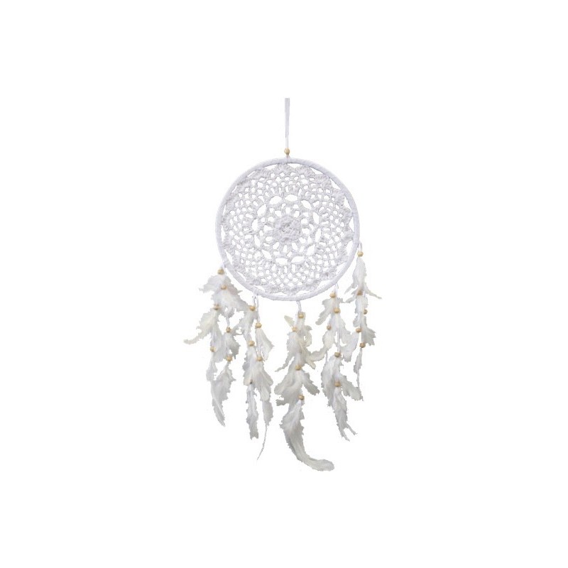 DREAMCATCHER BLANC CROCHET 22 CM